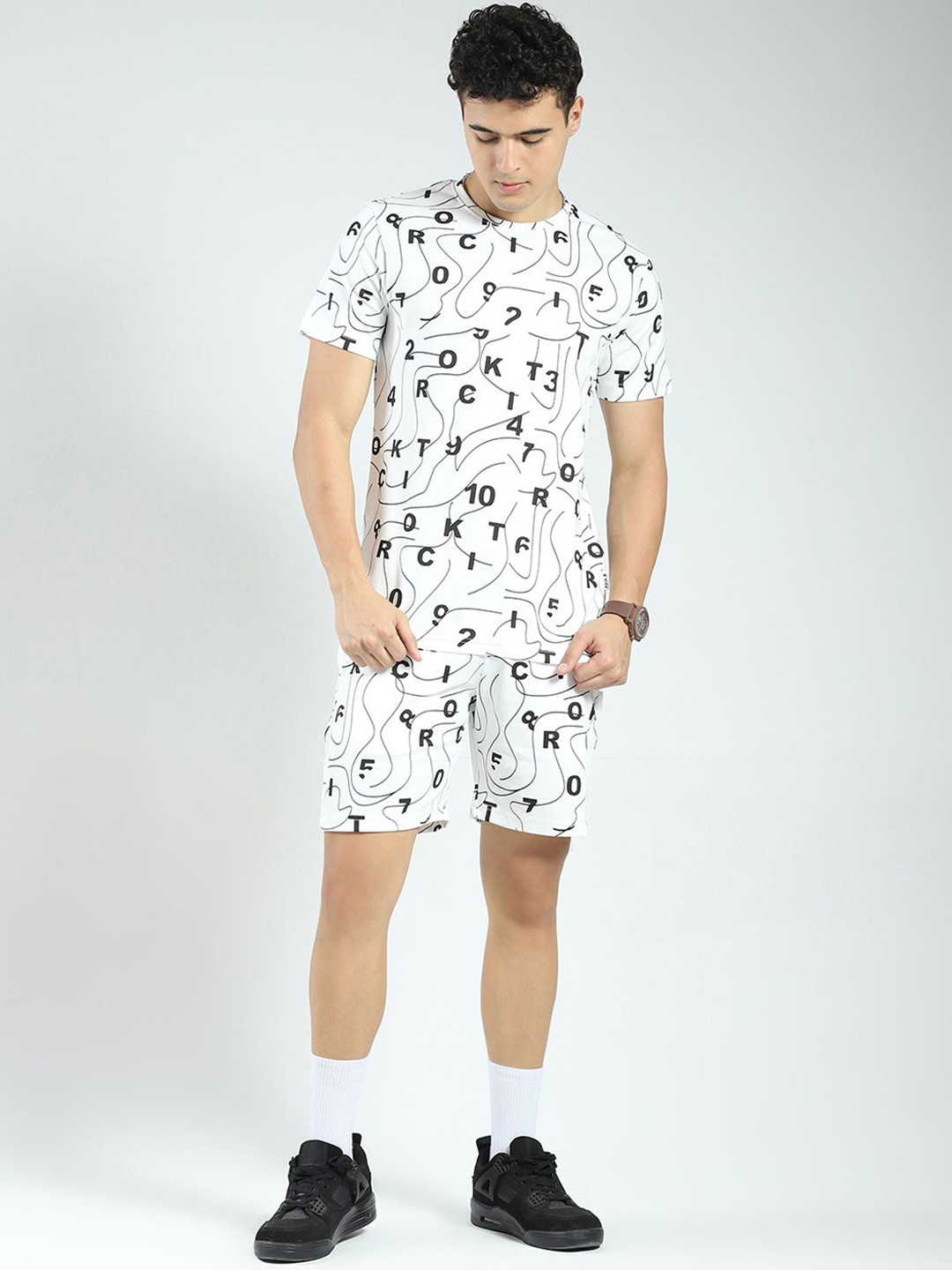 rock.it By Monte Carlo Printed T-Shirt & Shorts Co-Ord Set