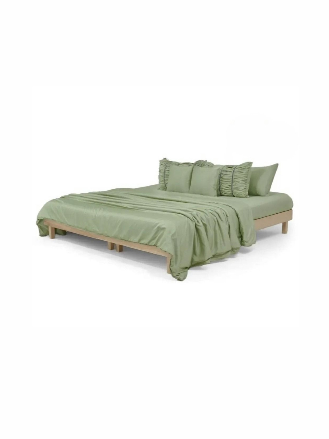 Zarf Green 8 Pieces Double King Superfine Bedding Set