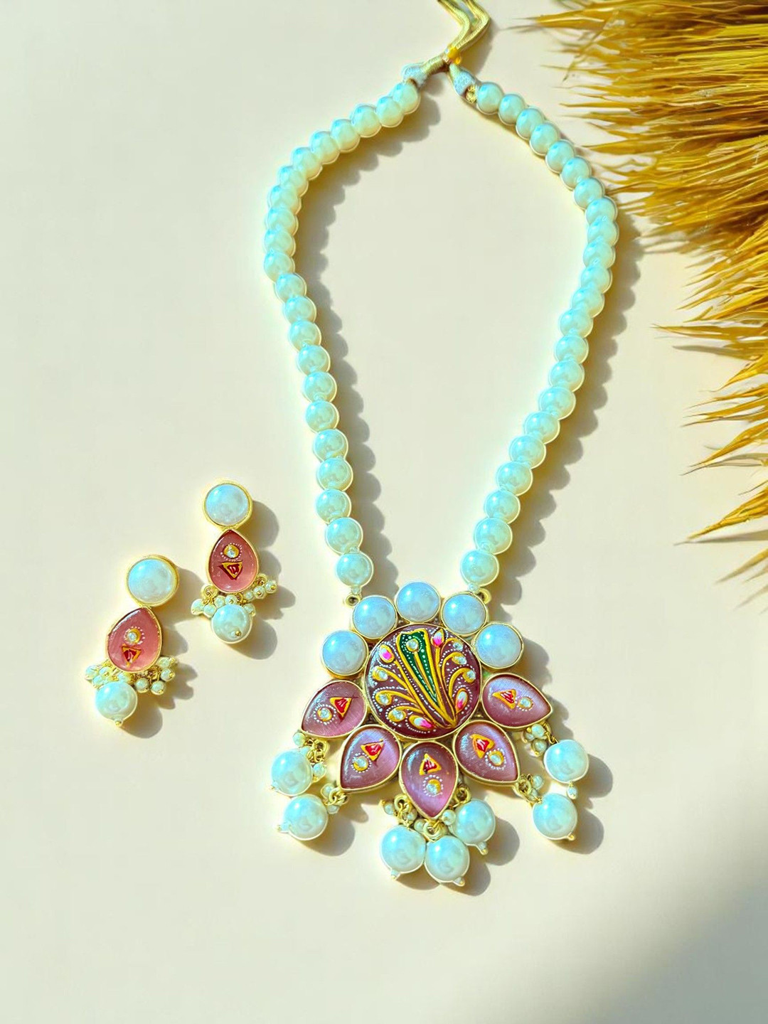 Rebekah Stone-Studded & Beaded Jewellery Set