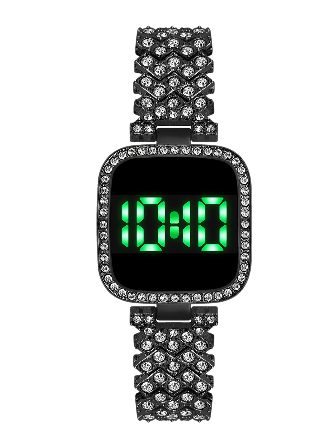 SWADESI STUFF Women Dial & Straps Digital Automatic Watch SDS 154 SQUARE BLACK 99