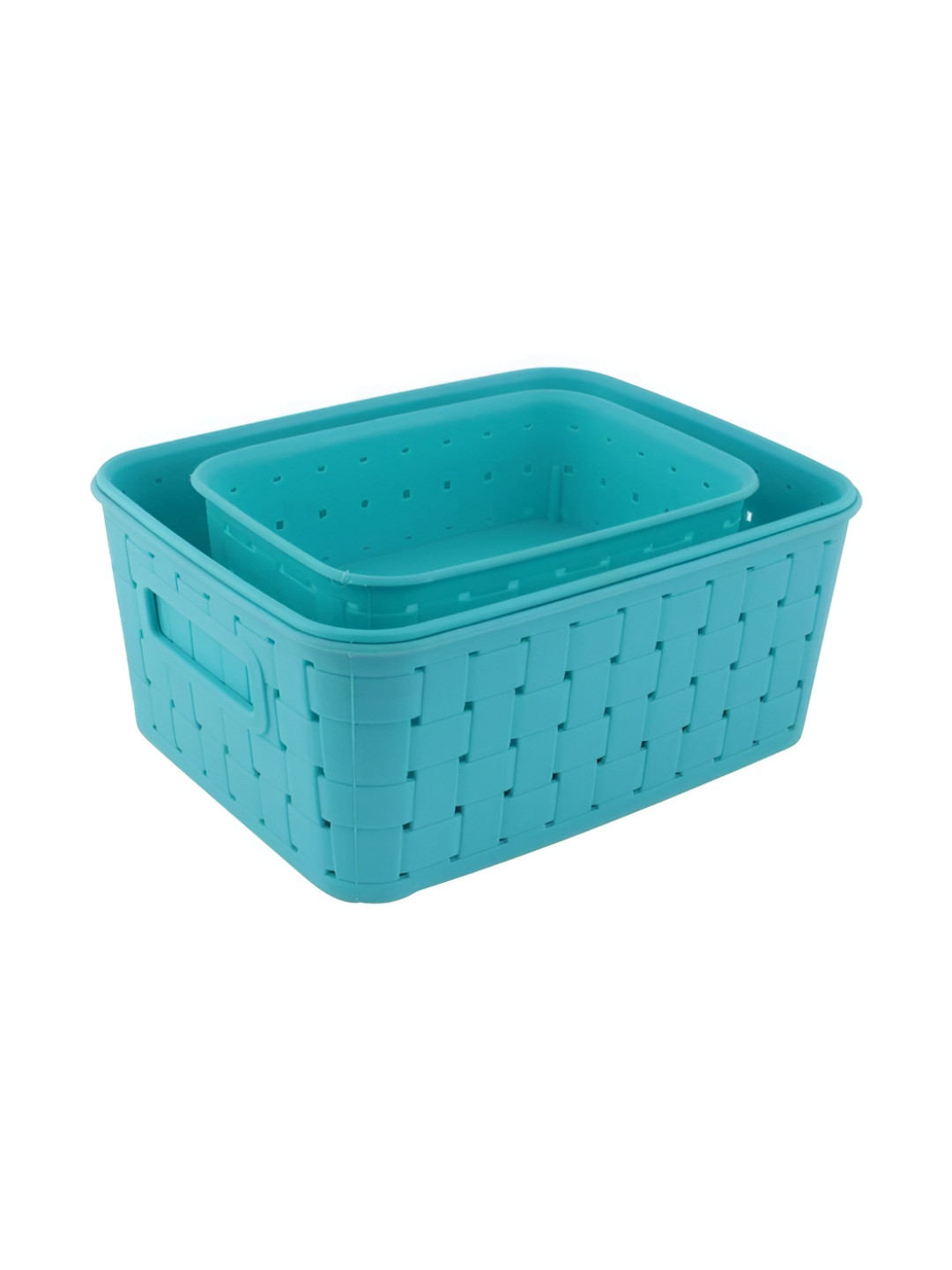 DeoDap 3 Pieces Blue Core Fruit & Vegetable Basket