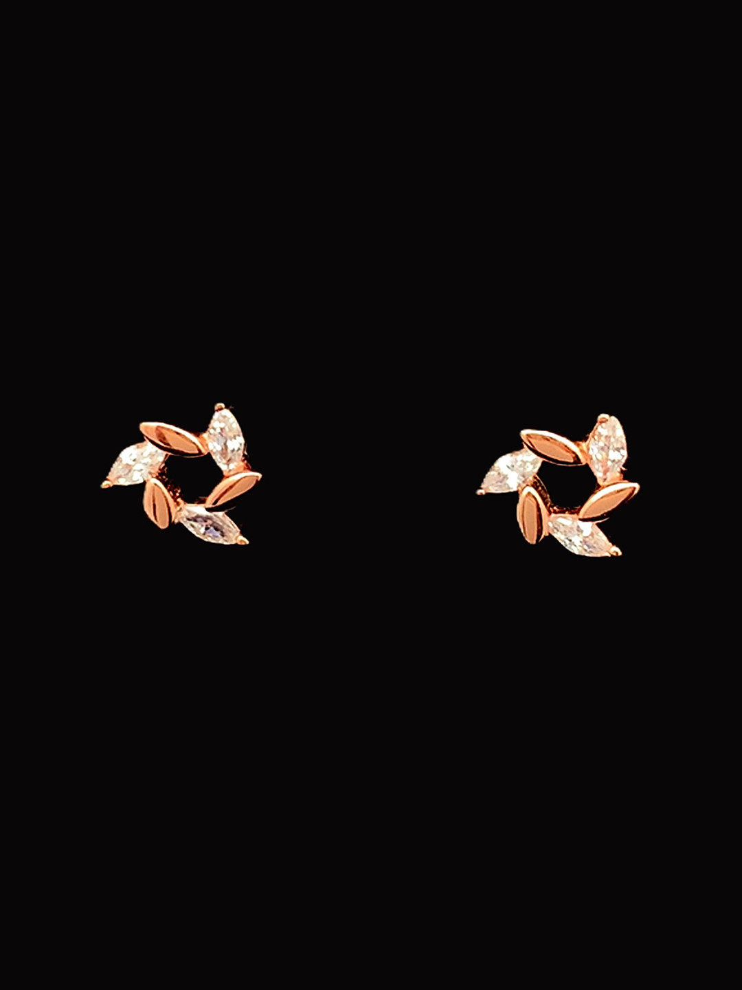 EZURR 925 Silver Marquise Circle Stud Earrings