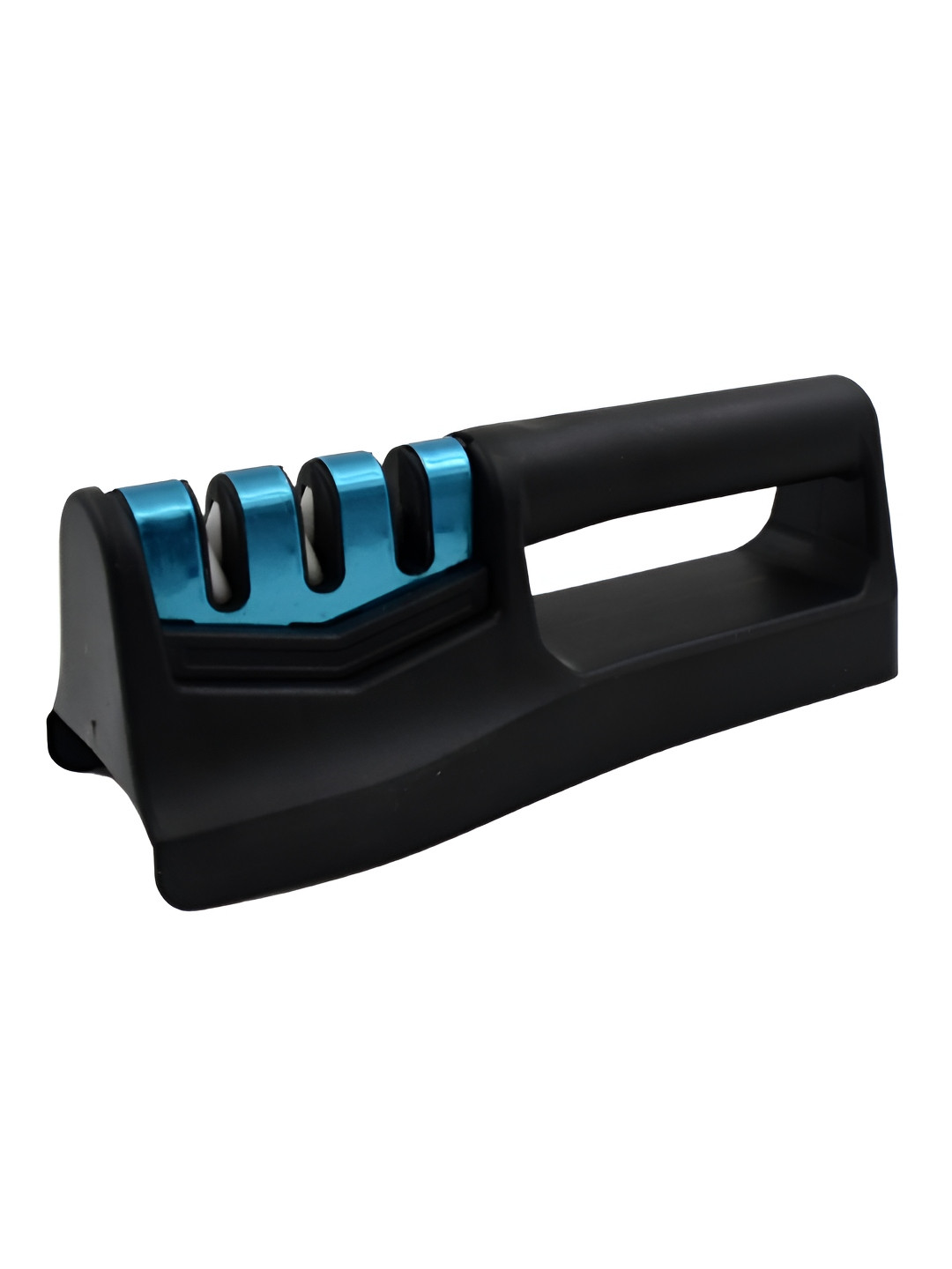 DeoDap Black & Blue 3-Stage Knife Sharpener With Non-Slip Base