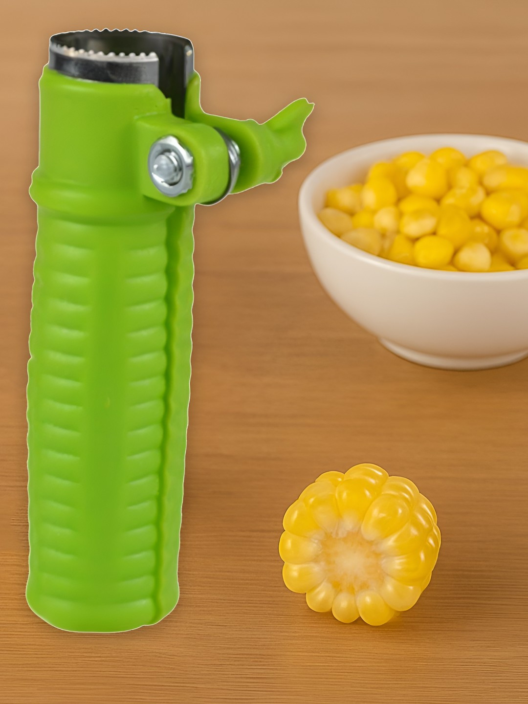 DeoDap Green Plastic Corn Cutter Chopper