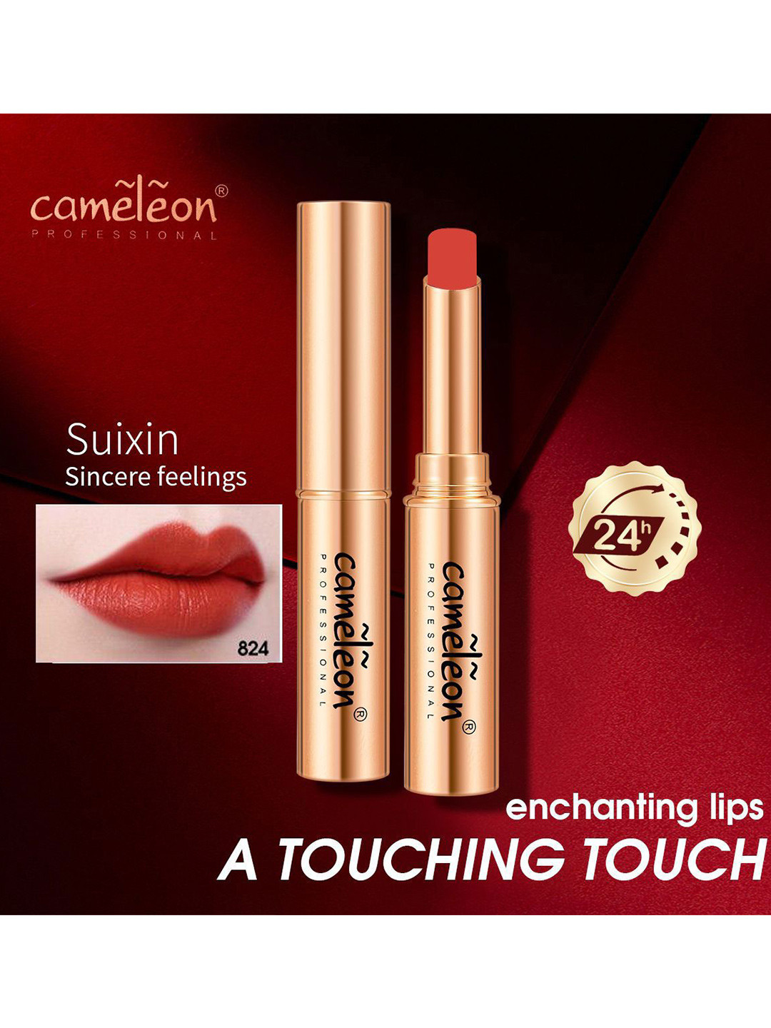 Cameleon Non Transfer Waterproof Lipstick 4 g - Shade 824