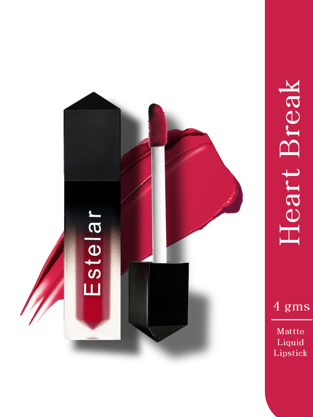 Estelar Long Lasting & Waterproof Liquid Matte Lipstick- 4 g- Red Heartbreak