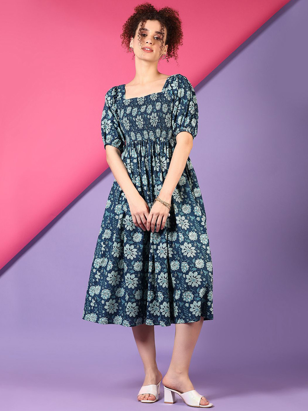 Floral Limeroad Knee Length Skirts One Piece Knee Length Dress Shop