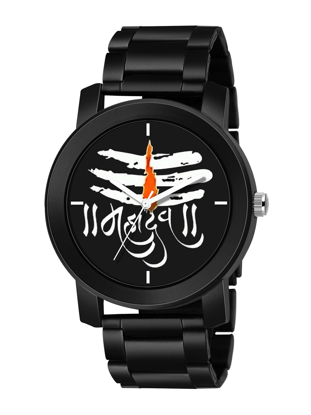 SWADESI STUFF Men Dial & Bracelet Style Straps Analogue Watch METAL BLACK 23B