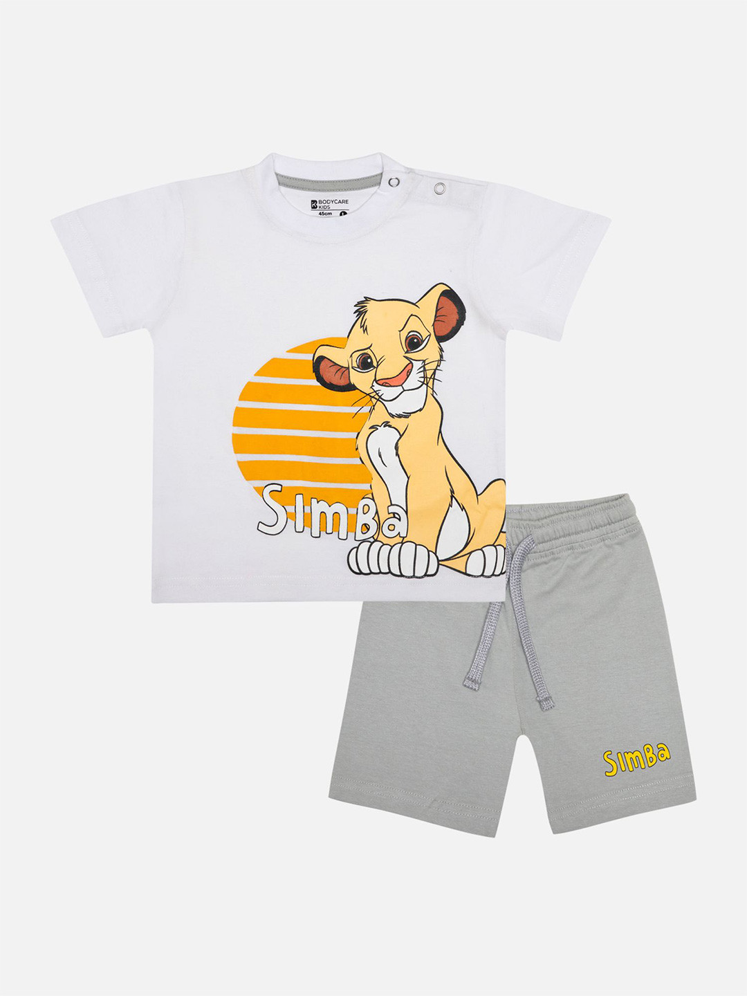 Bodycare Kids Boys Simba Printed Pure Cotton T-shirt With Shorts