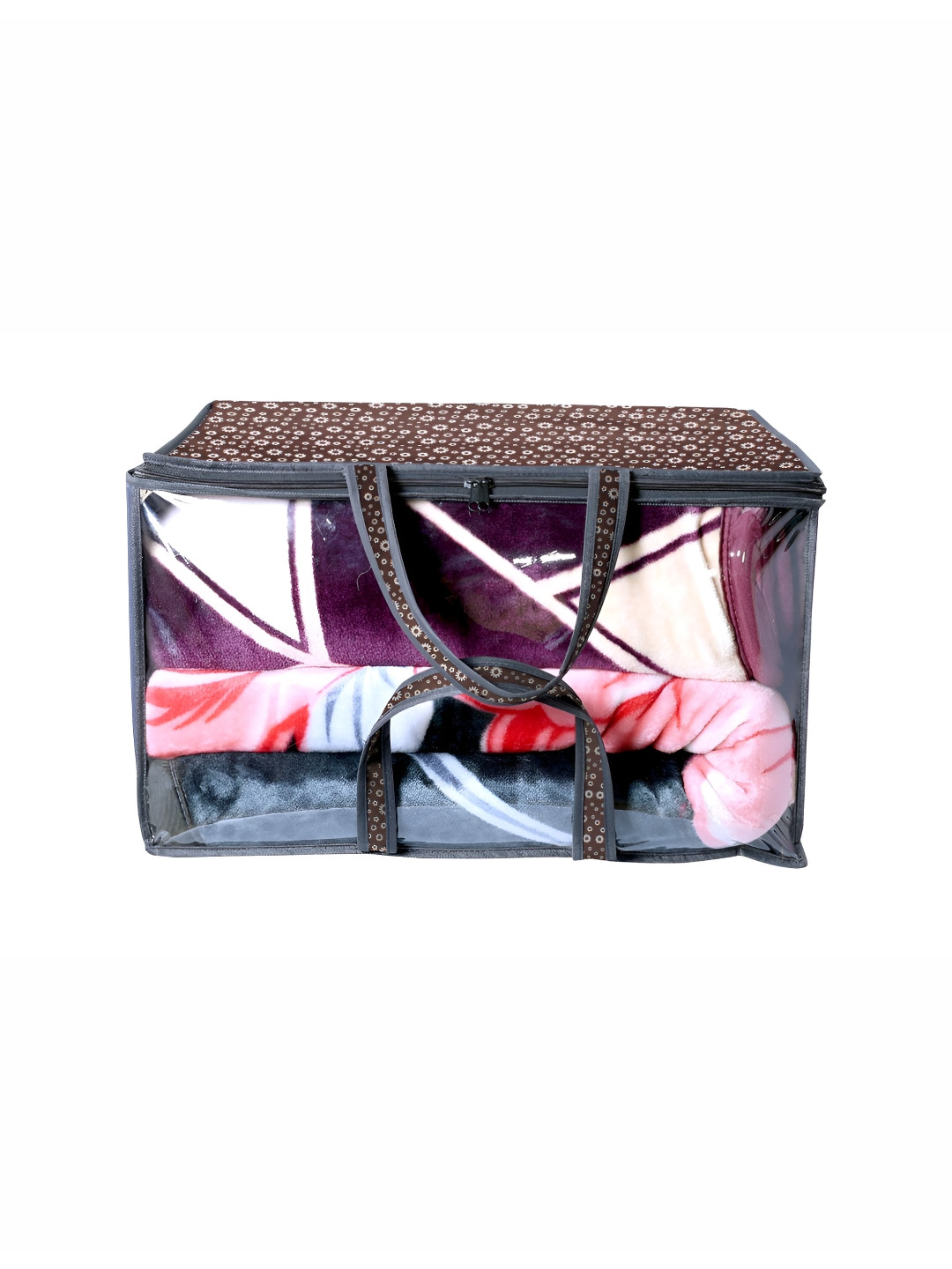 The Furnishing Tree Brown 3 Piece Printed Water Resistant Wardrobe Multi-Utility Organiser