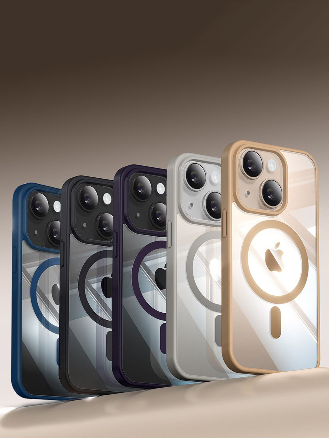 Luxury Kase Solid Mag-Safe iPhone 15 Plus Back Case Mobile Accessories