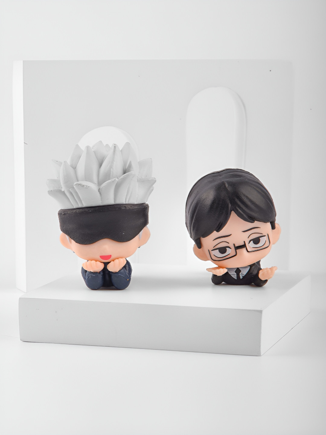 COMICSENSE Jujutsu Kaisen Blue Plastic Matte Living Room Set of 2 Small Showpieces -