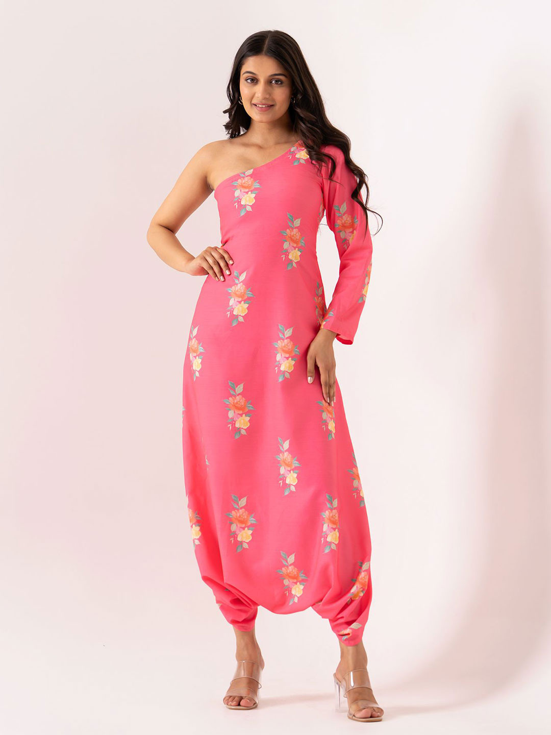 Pasha Women One-Shoulder Dhoti Jumpsuit