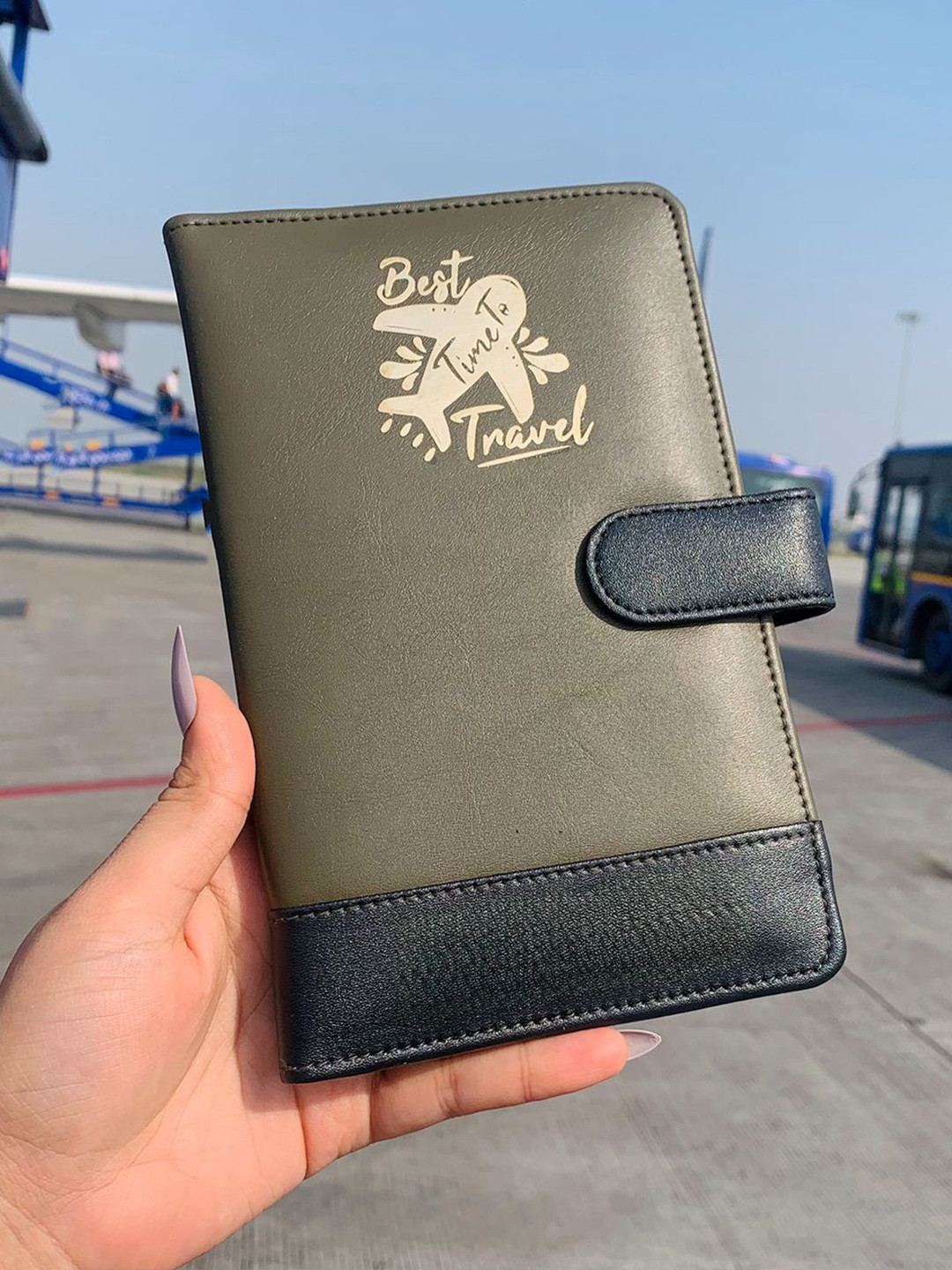 TPC Gifts Men Solid Detachable Flap Passport Holder Zip Coin Pocket Button Leather Wallets