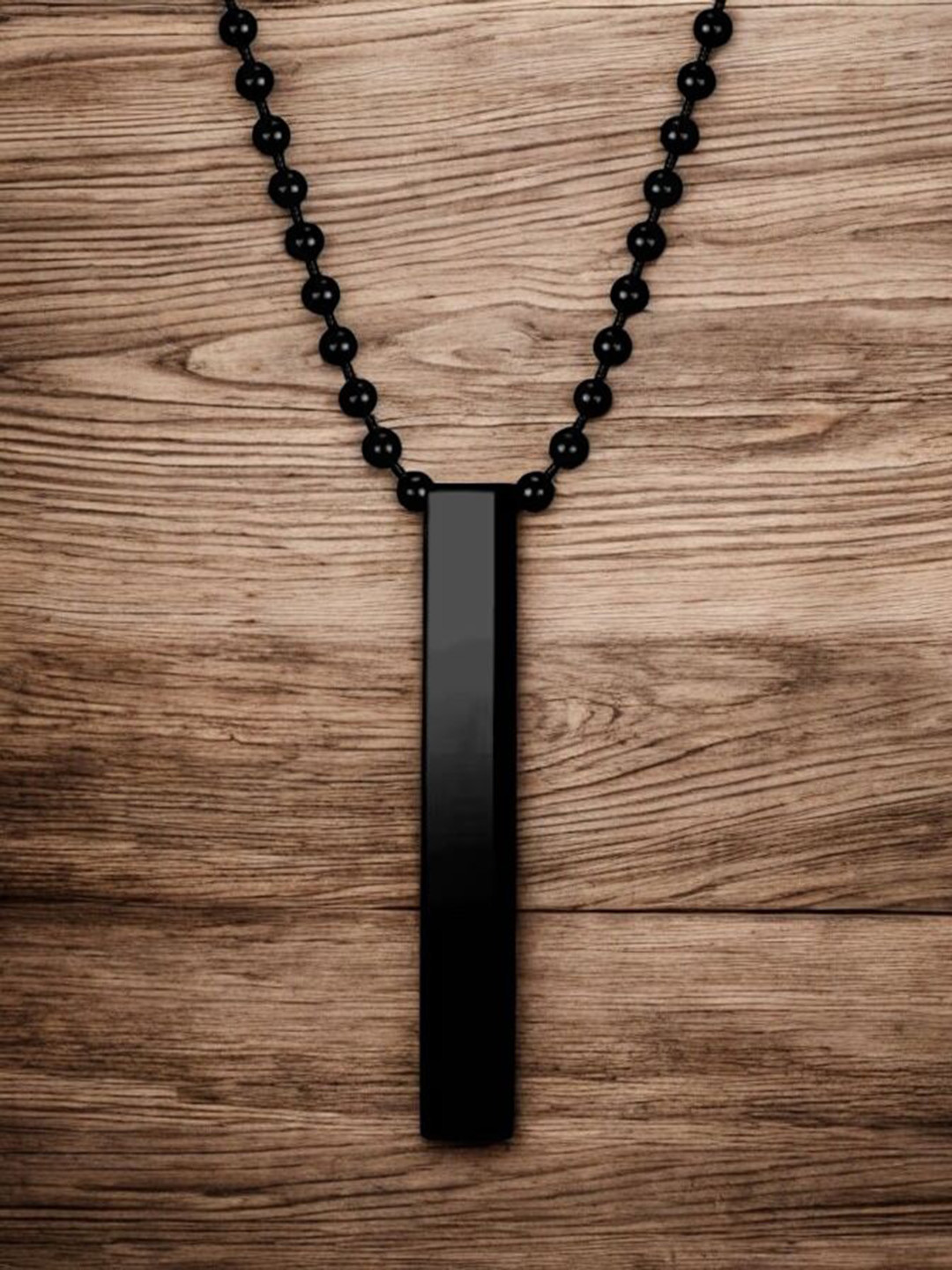 Nitant Men Cylindrical Shaped Bar Shaped Pendant with Chain