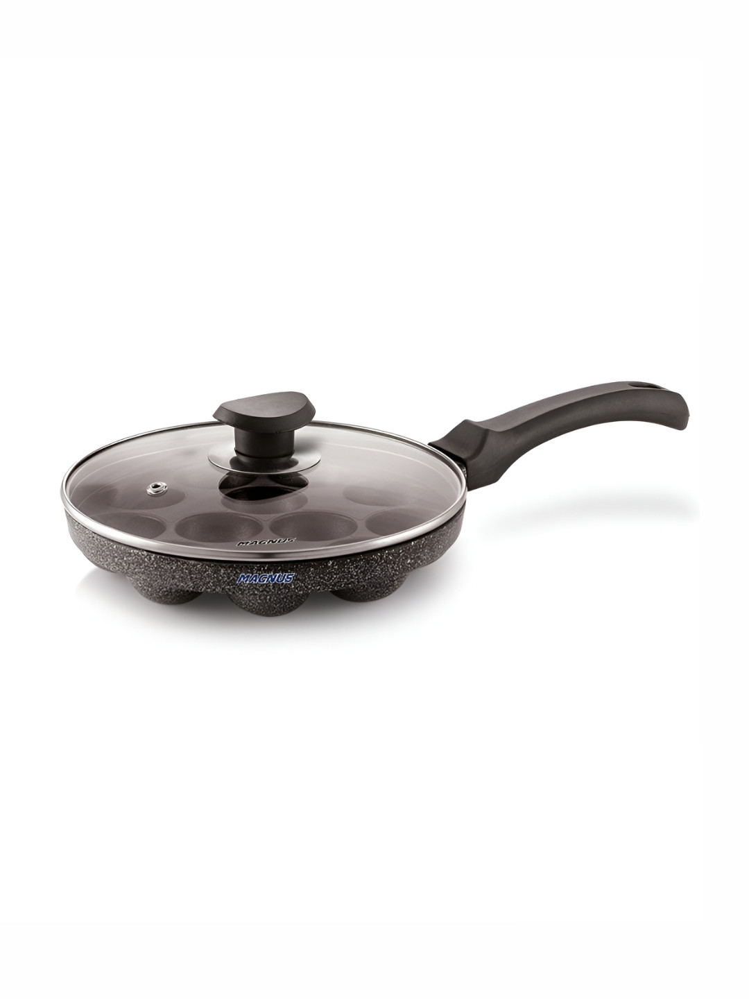MAGNUS Black Easy to Clean Alloy Steel Appam Patra