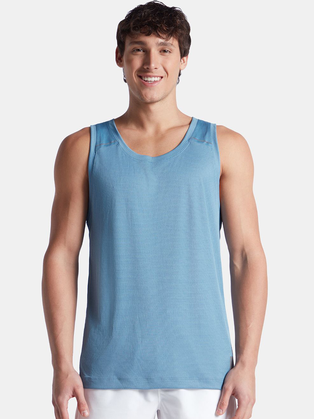 Jockey Lightweight Microfiber StayFresh Solid Vest with Breathable Mesh-MV57