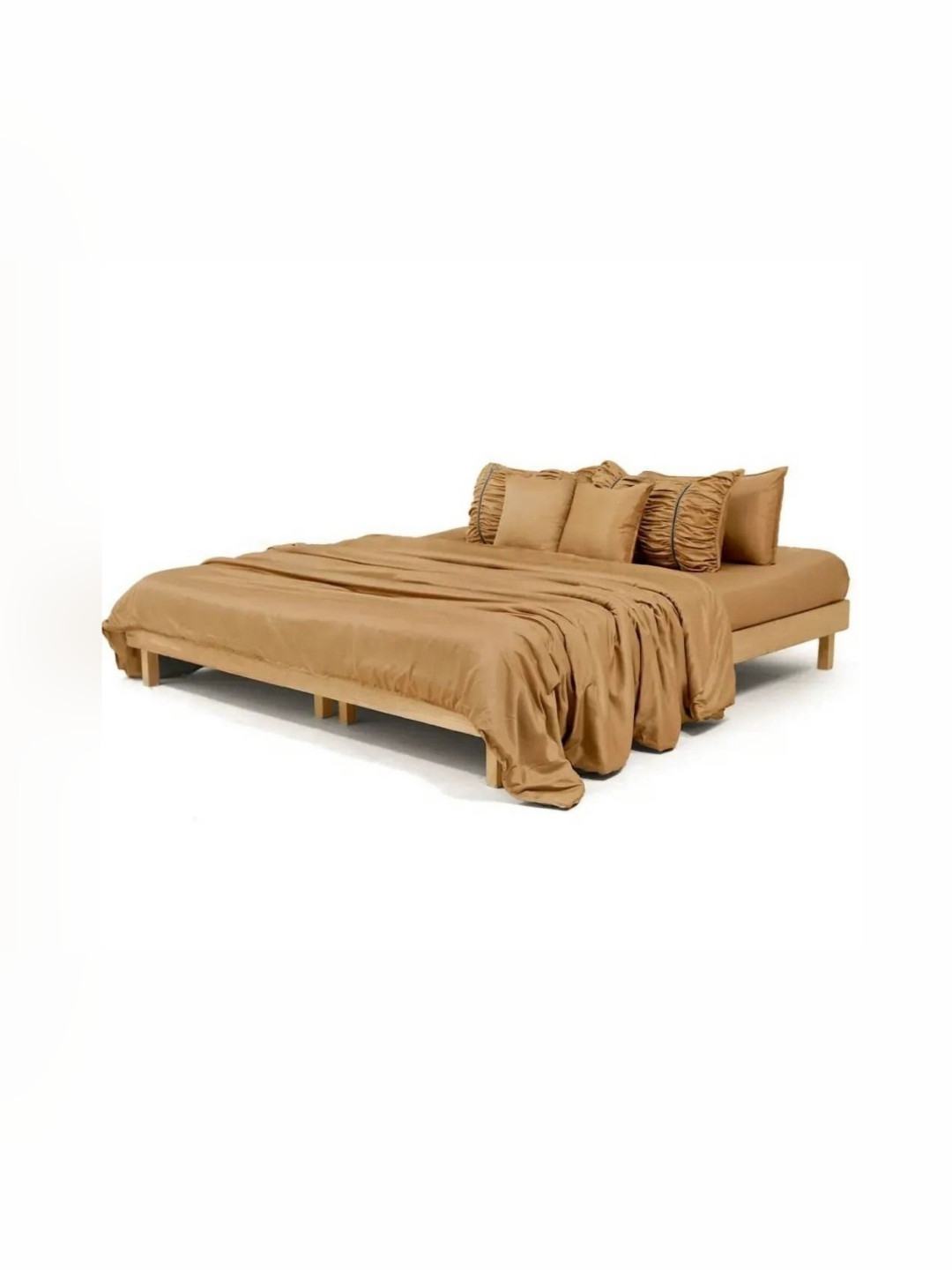 Zarf Tan & Brown 8 Pieces Double King Superfine Bedding Set