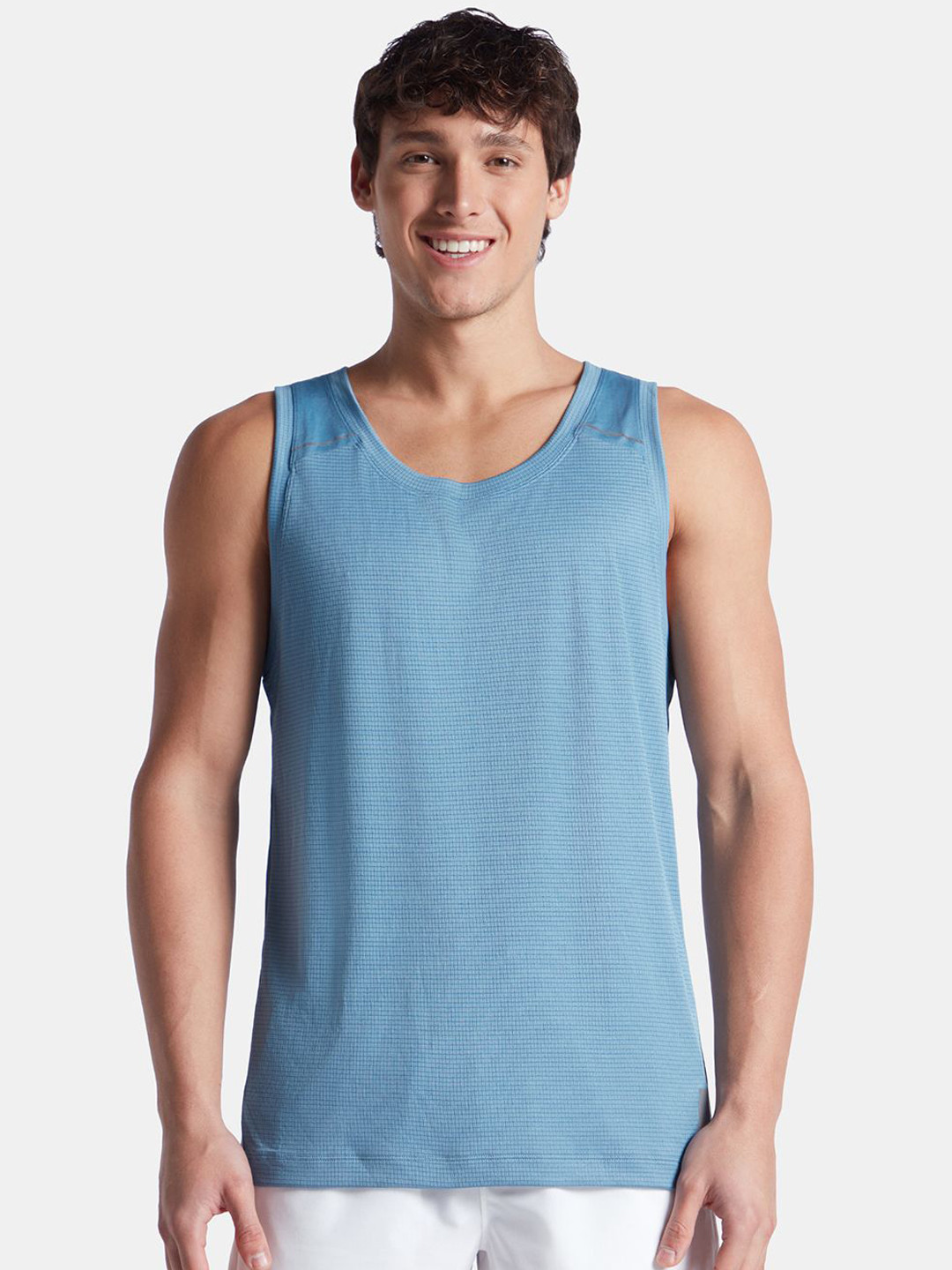 Jockey Lightweight Microfiber StayFresh Solid Vest with Breathable Mesh-MV57