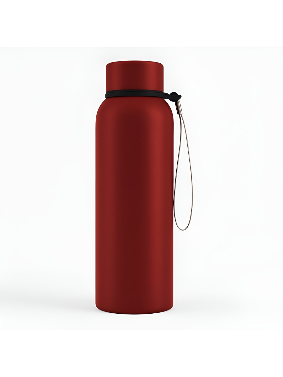 ADRENEX Red Solid Stainless Steel Carrying Loop Water Bottle - 700ml