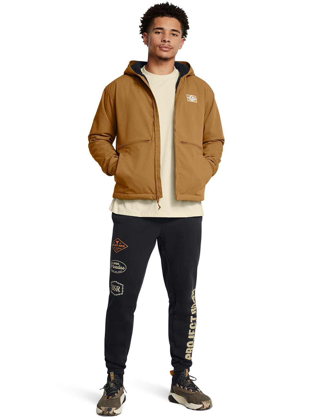 UNDER ARMOUR Project Rock Work Hooded Bomber Jacket