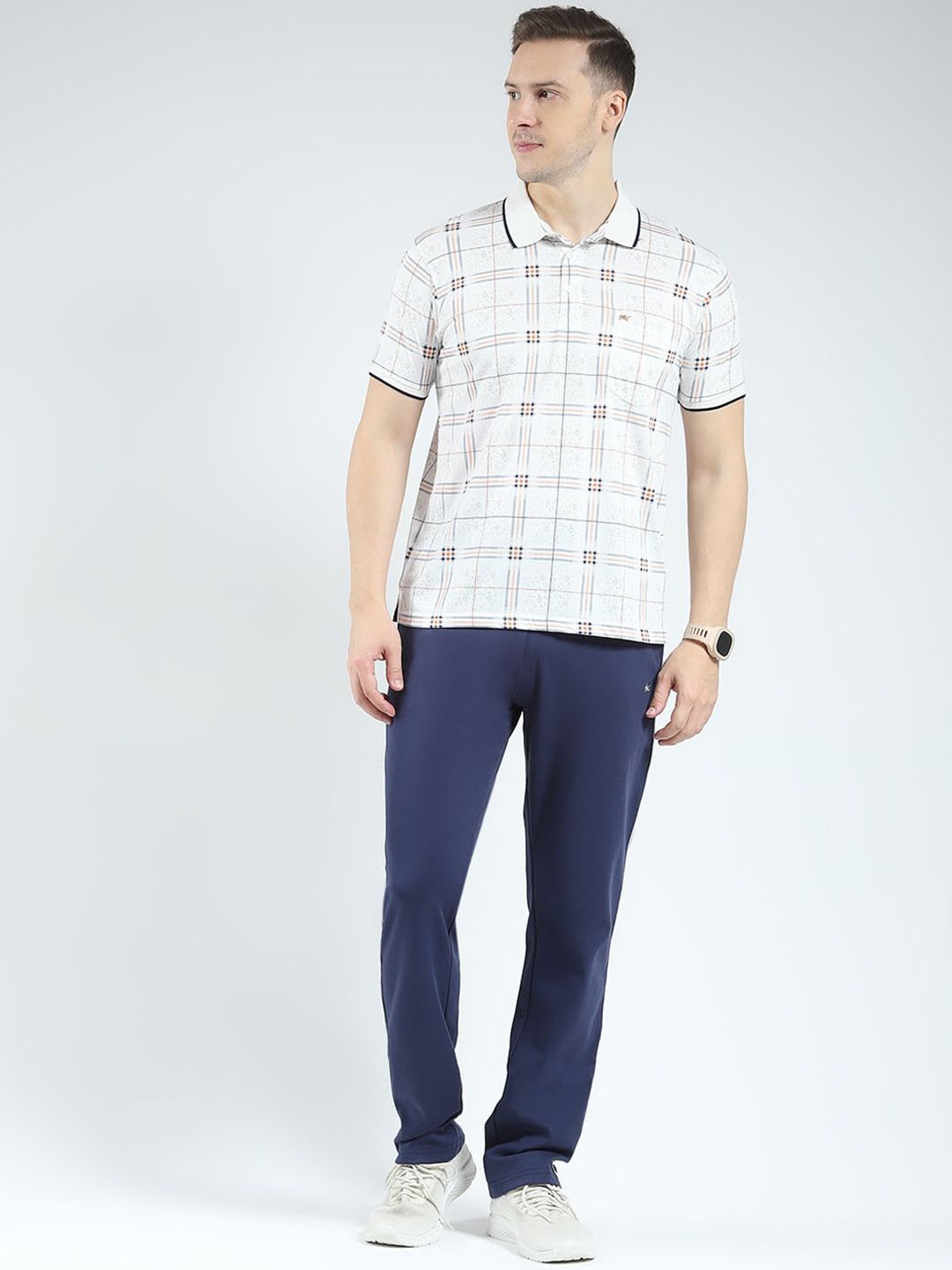 Monte Carlo Checked Polo Collar T-Shirt & Trouser Co-Ord Set
