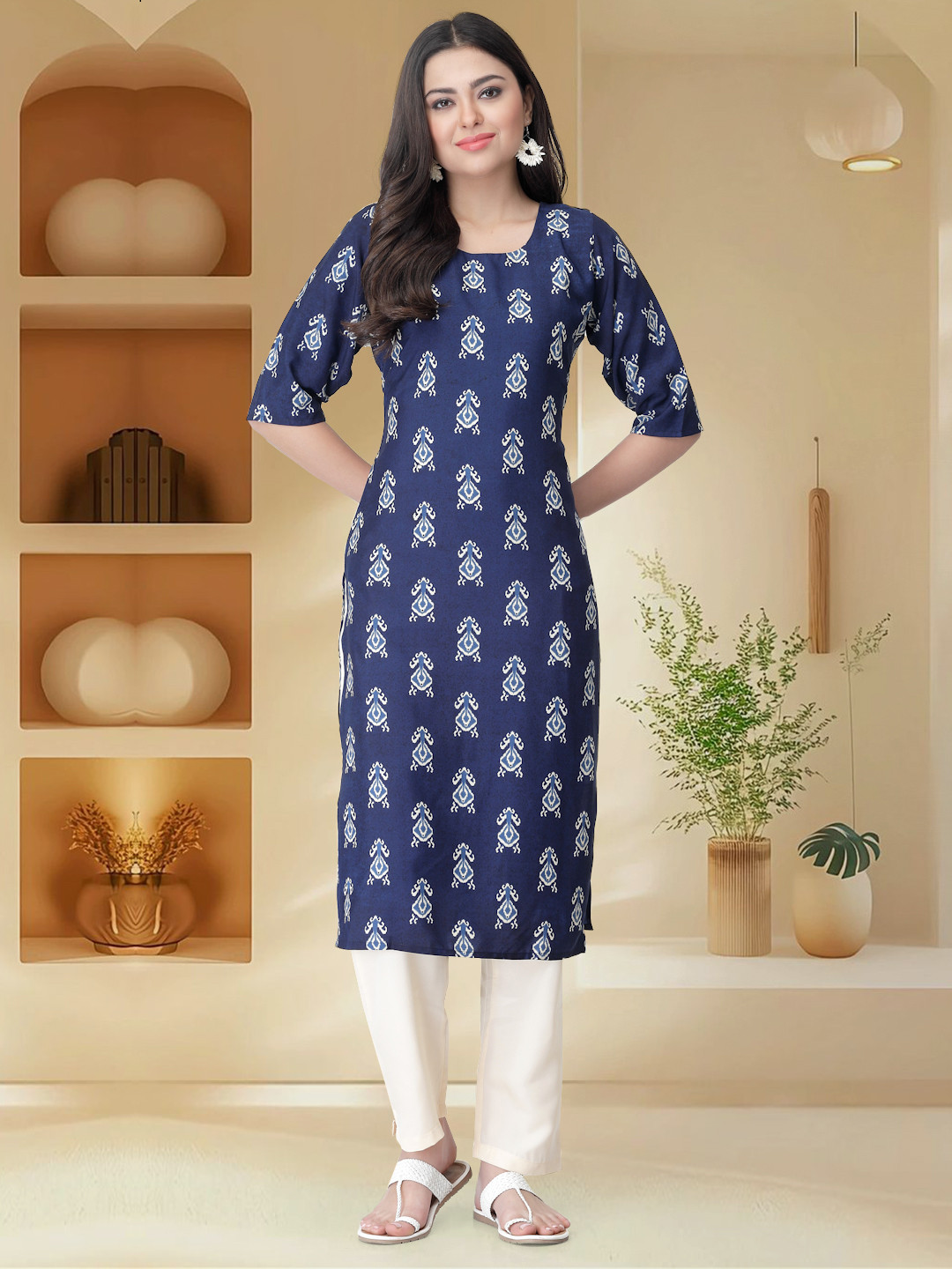 HERE&NOW Women Ethnic Motifs Printed Kurta