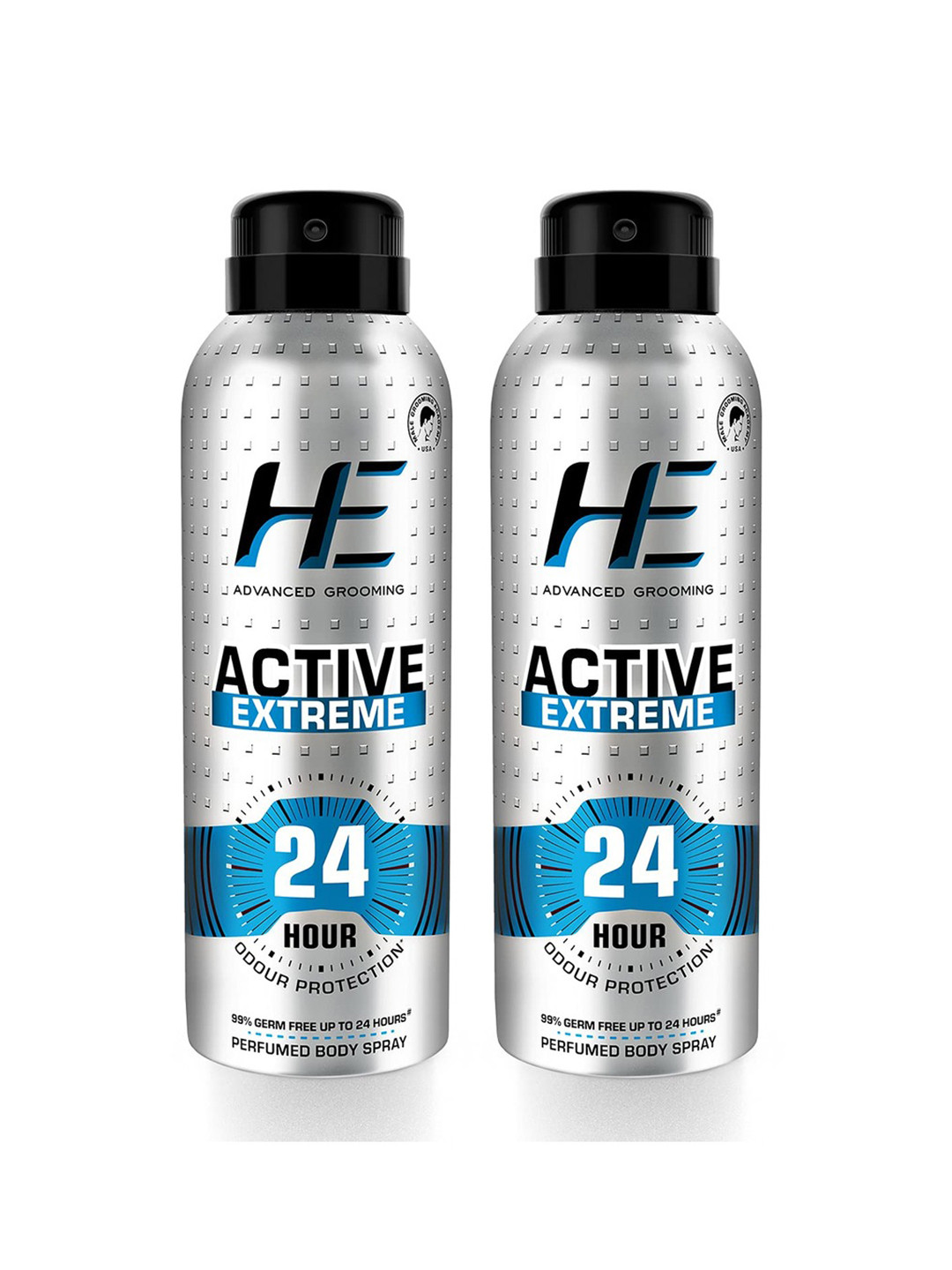 HE Set Of 2 Men Active Extreme Perfumed Body Spray Deodorant - 100g Each