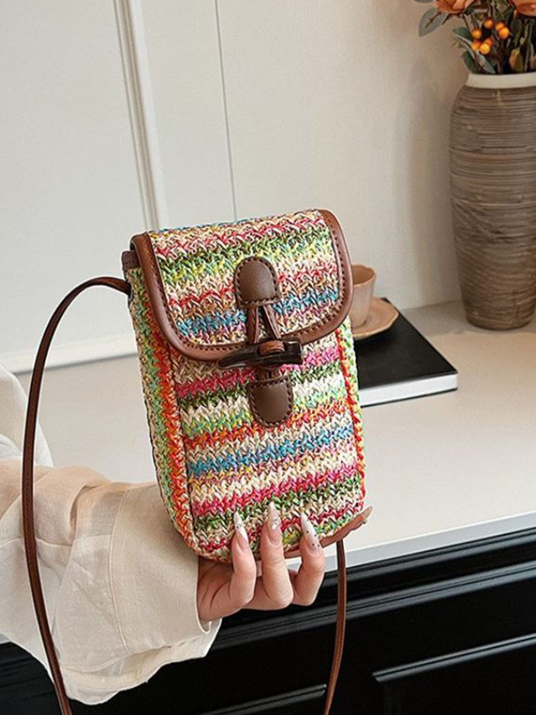 CORSICA Women Textured Miniature Embroidered Sling Bag