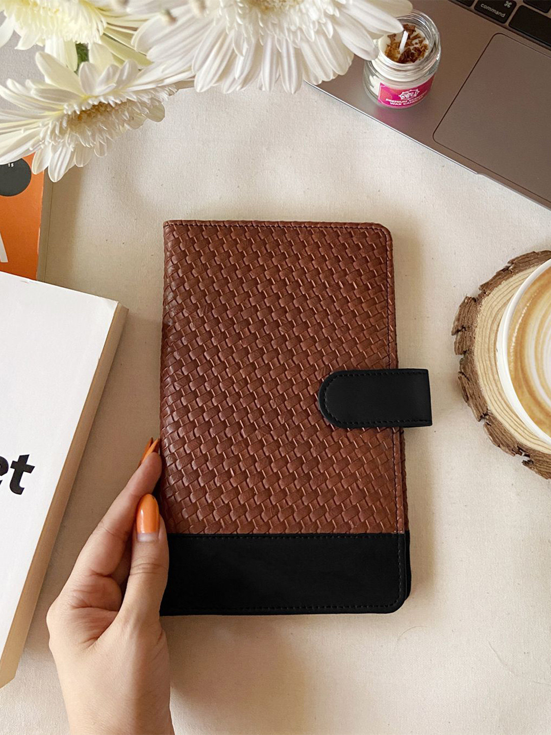 TPC Gifts Men Textured Passport Holder with SIM Card Holder