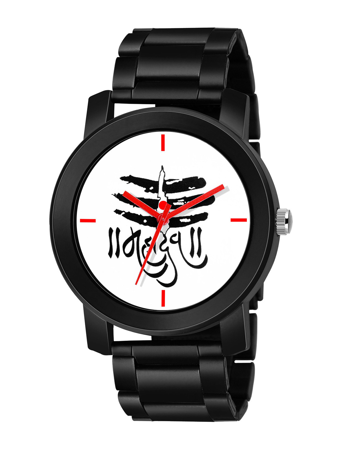 SWADESI STUFF Men Dial & Bracelet Style Straps Analogue Watch METAL BLACK 27B