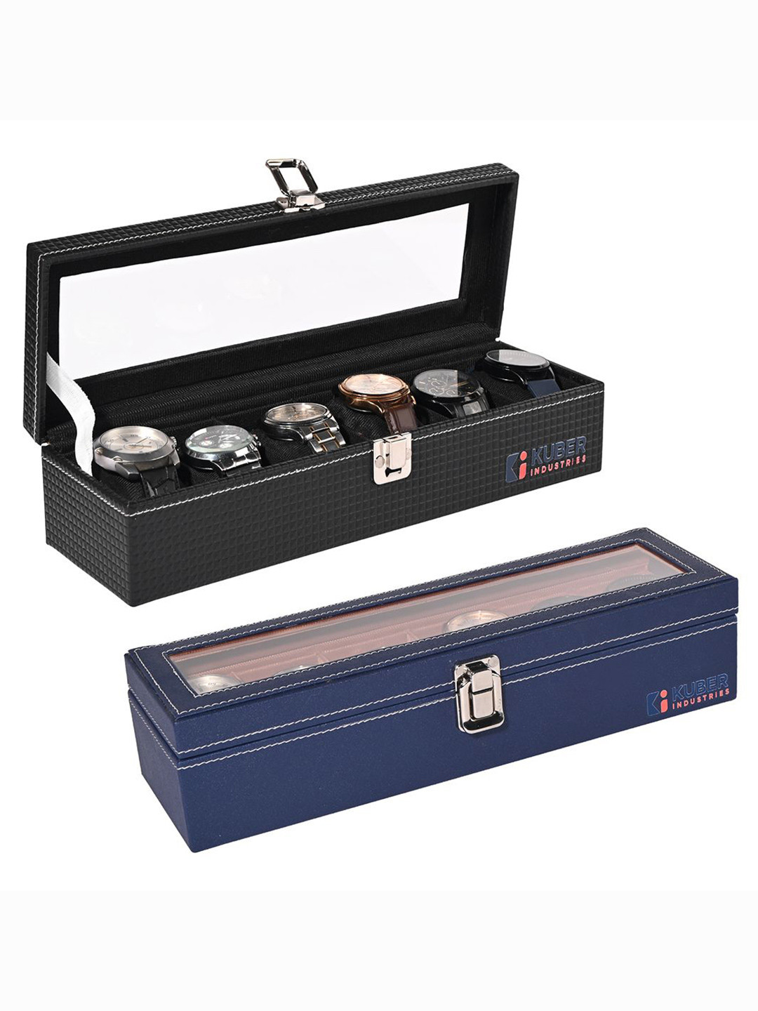 Kuber Industries 2-Pieces Wrist Watch Organiser Box
