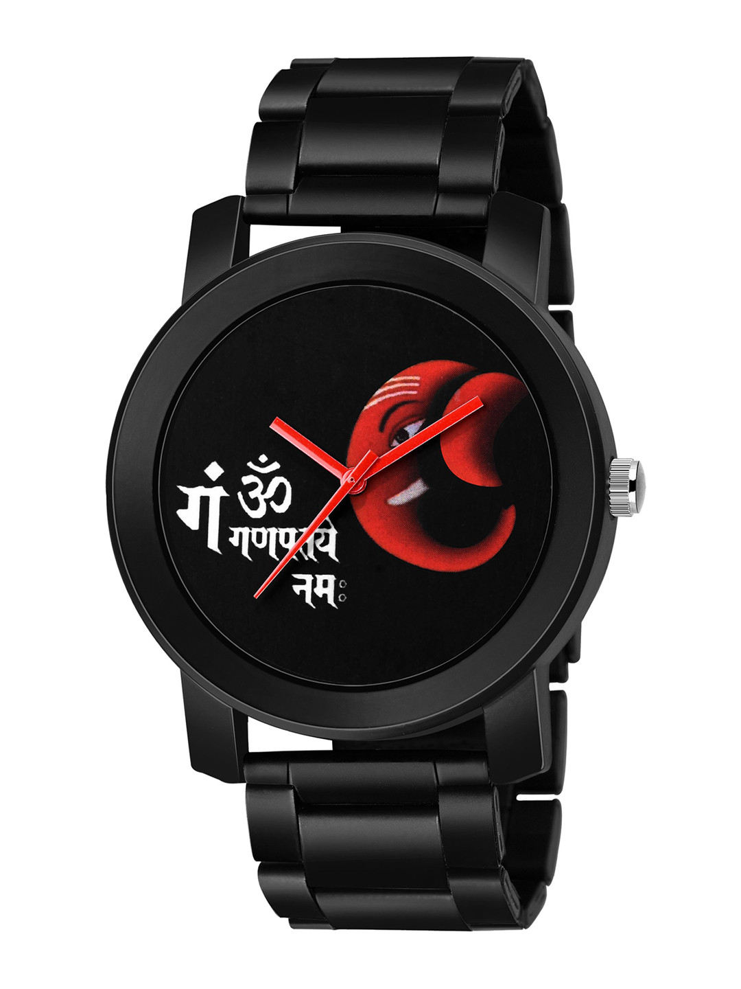 SWADESI STUFF Men Dial & Bracelet Style Straps Analogue Watch METAL BLACK 28B