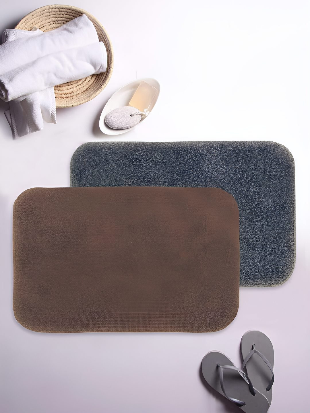 GBL COLLECTION Grey Polypropylene Water Resistant Floor Mat