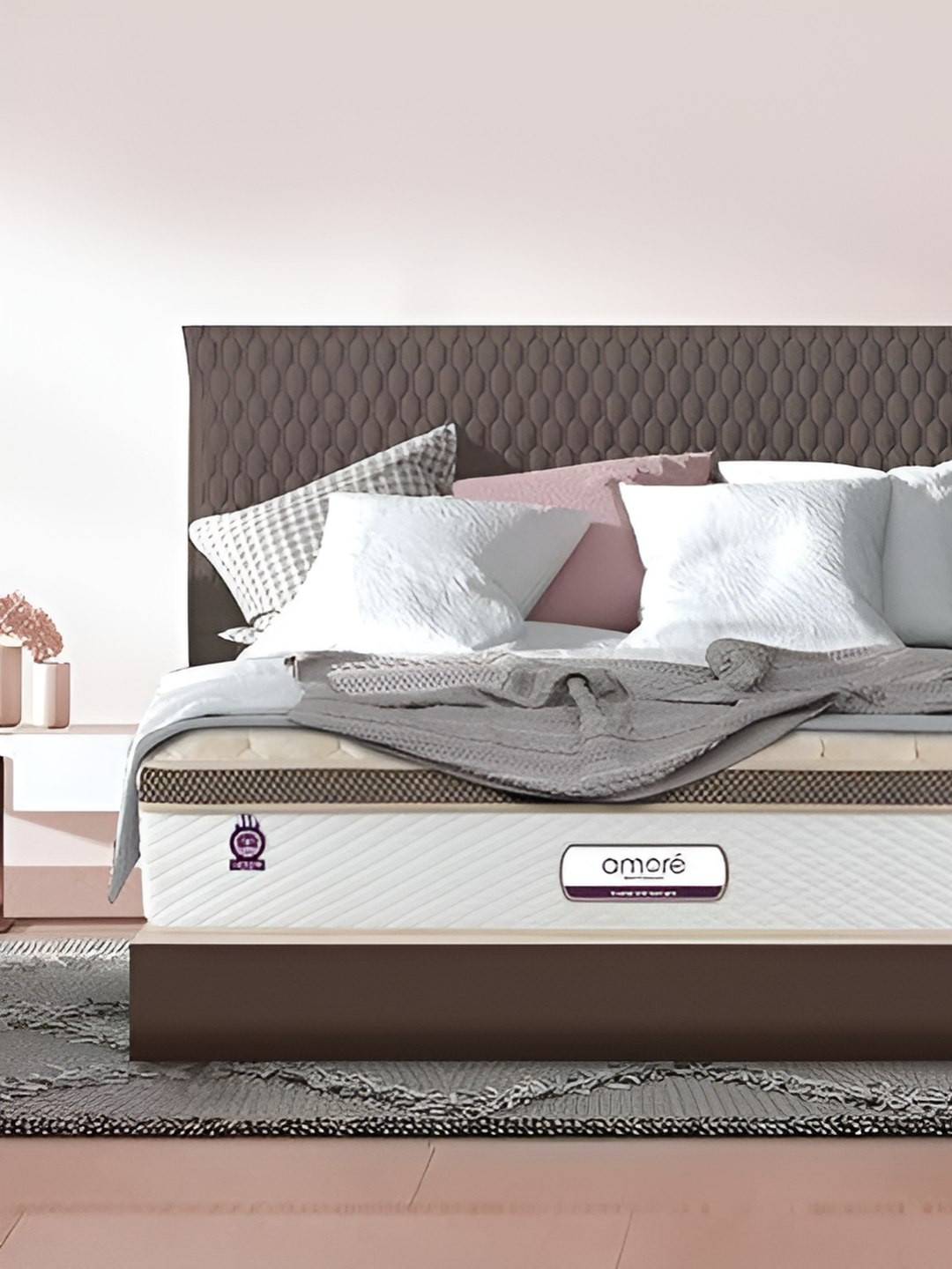 Amore Hybrid Eurotop Pocket Spring Memory Foam MattressQueen Size (78x60x6)