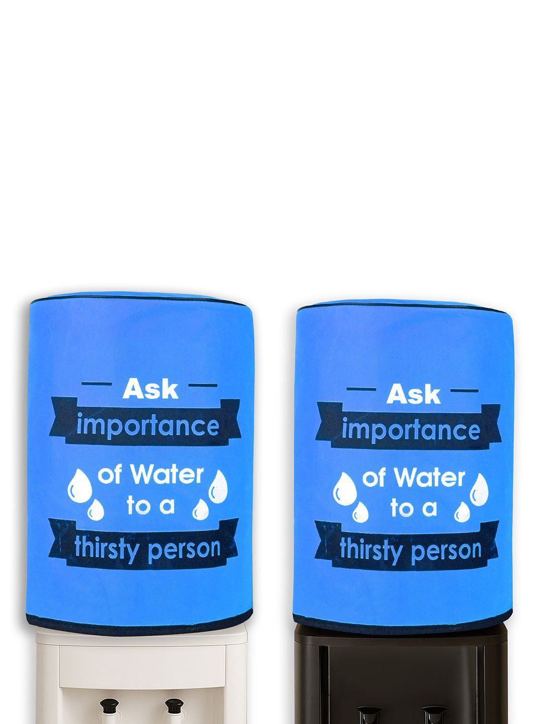 Kuber Industries 2Pcs Blue & Black Printed Water Camper Covers With Water Level Indicator