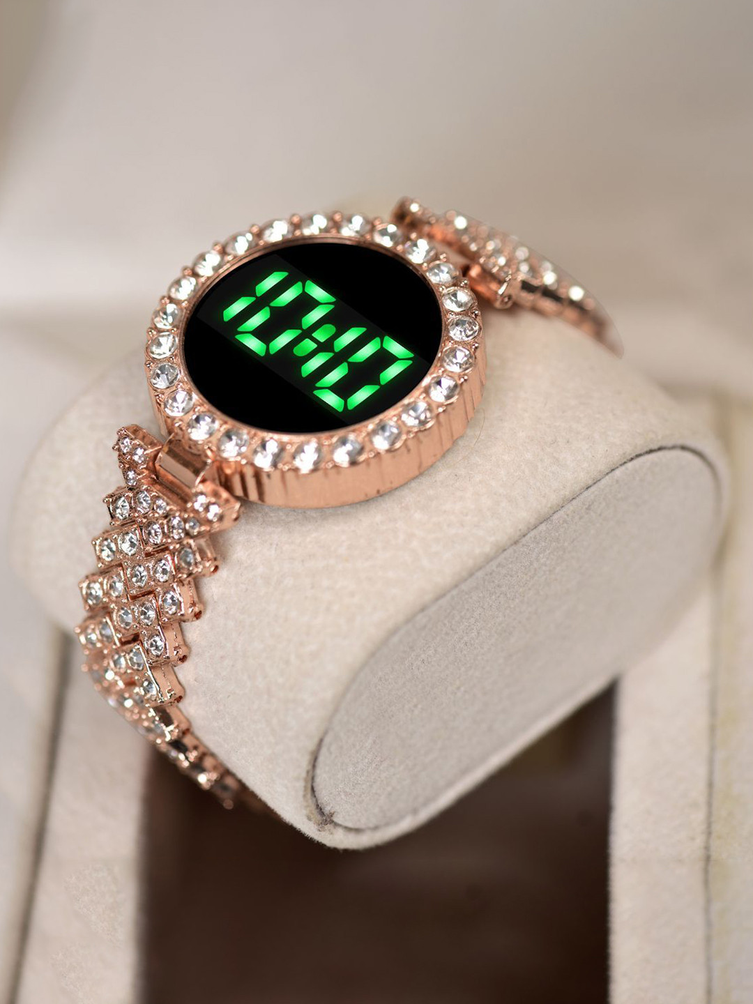 SWADESI STUFF Women Dial & Straps Digital Automatic Watch SDS 155 ROUND ROSE GOLD 99