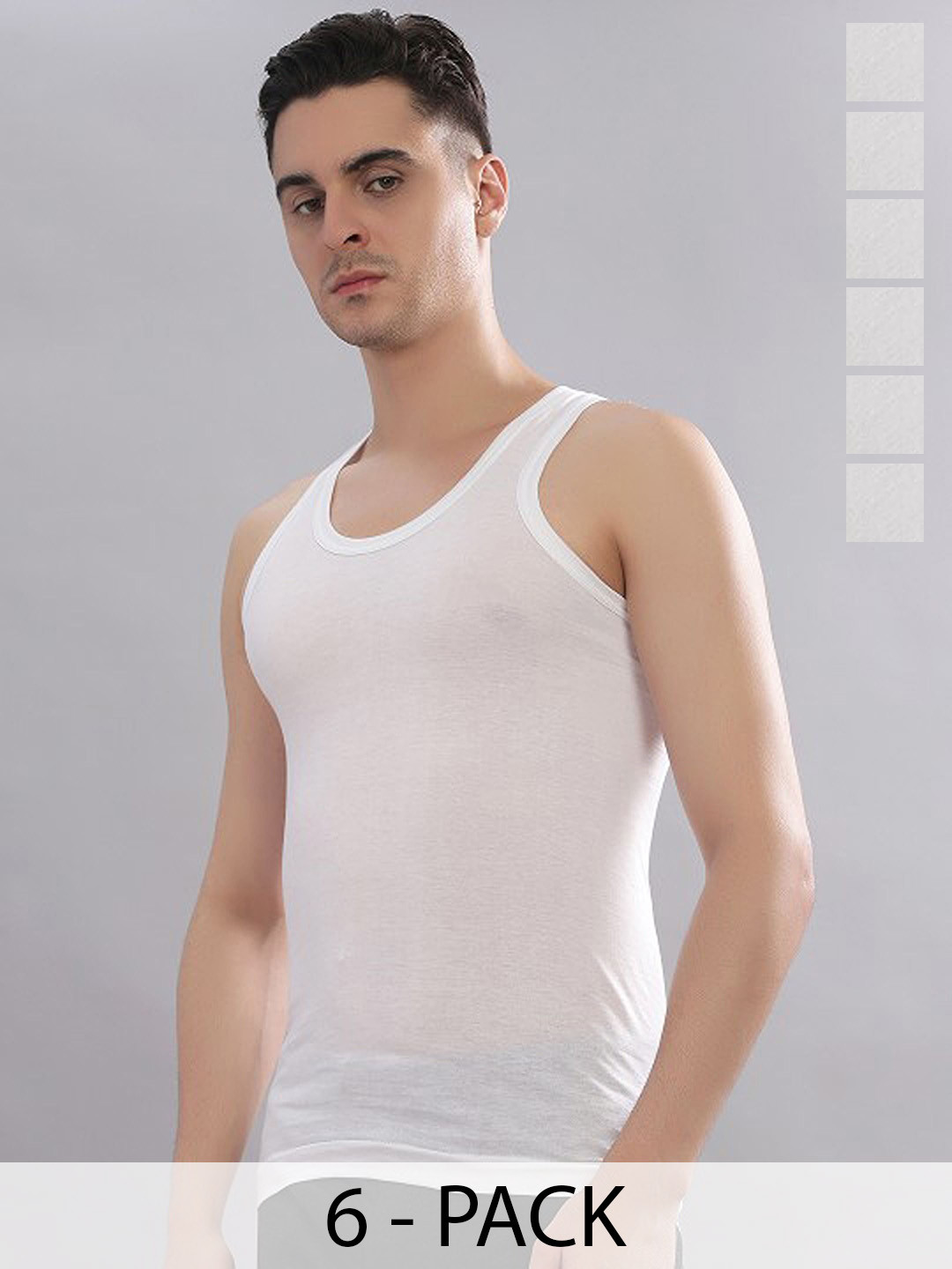 CAVENDERS Men Pack Of 5 Pure Cotton Undershirt Vests White Premium quality Dno-v1st