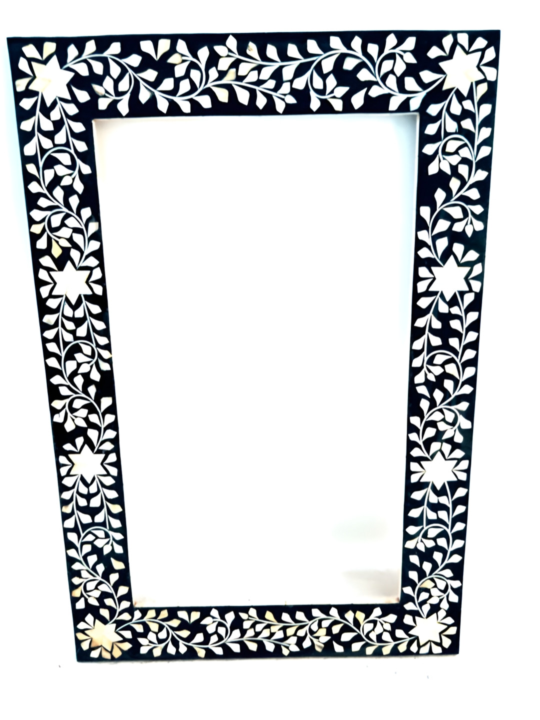 House Of Accents Black Rectangular Glass Wall Mirror