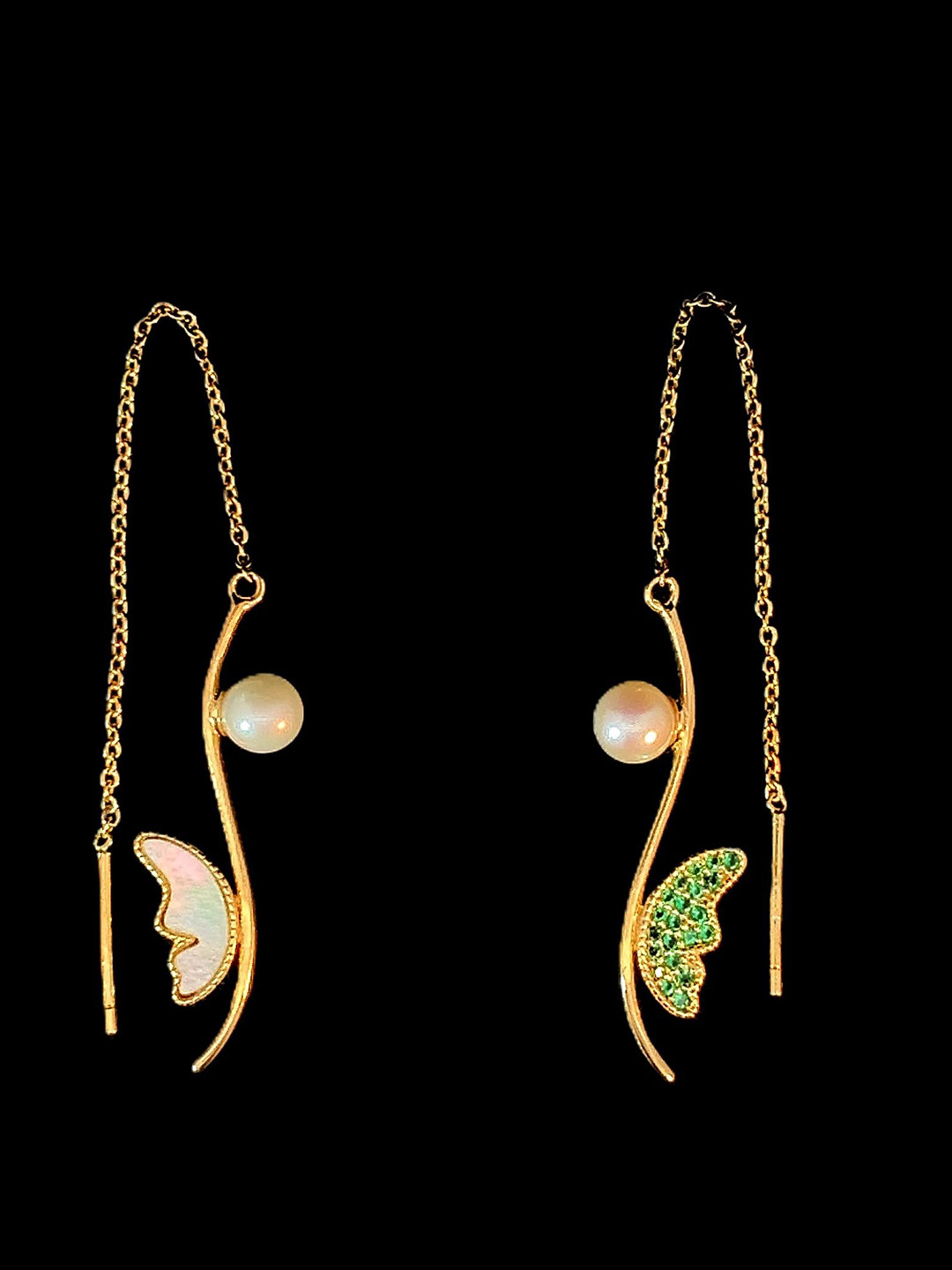 EZURR 925 Silver Butterfly Wings Earrings