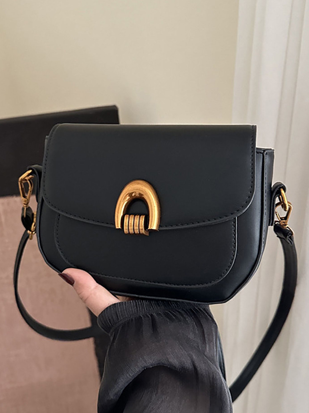 LULU & SKY PU Flap Front Crossbody Sling Bag