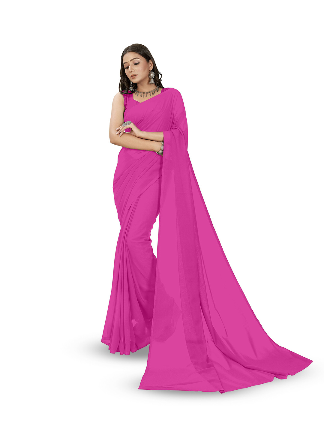 Moda Rapido Solid No Border Saree