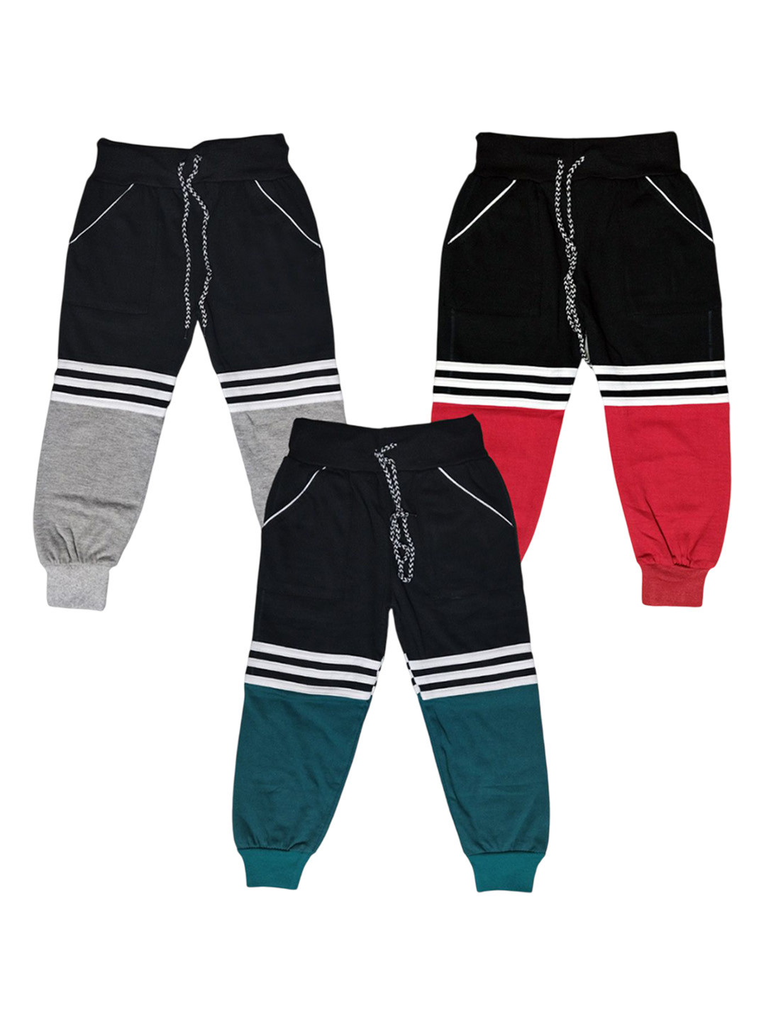 AMNOUR Infants Pack Of 4 Cotton Joggers