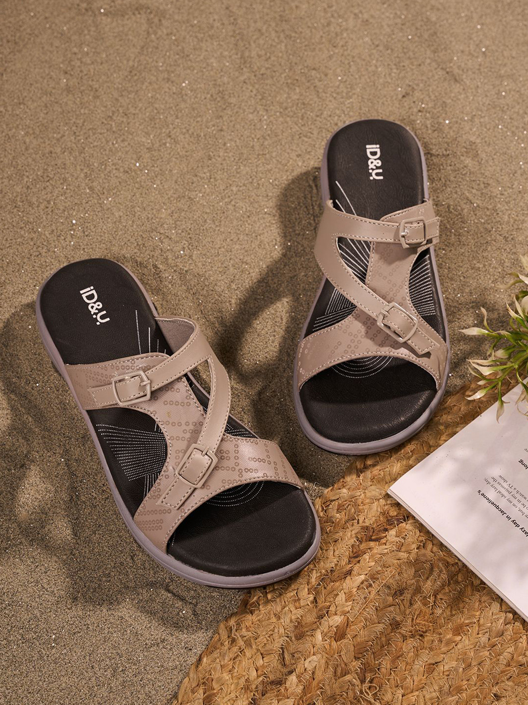 ID Women Open Toe Comfort Flats