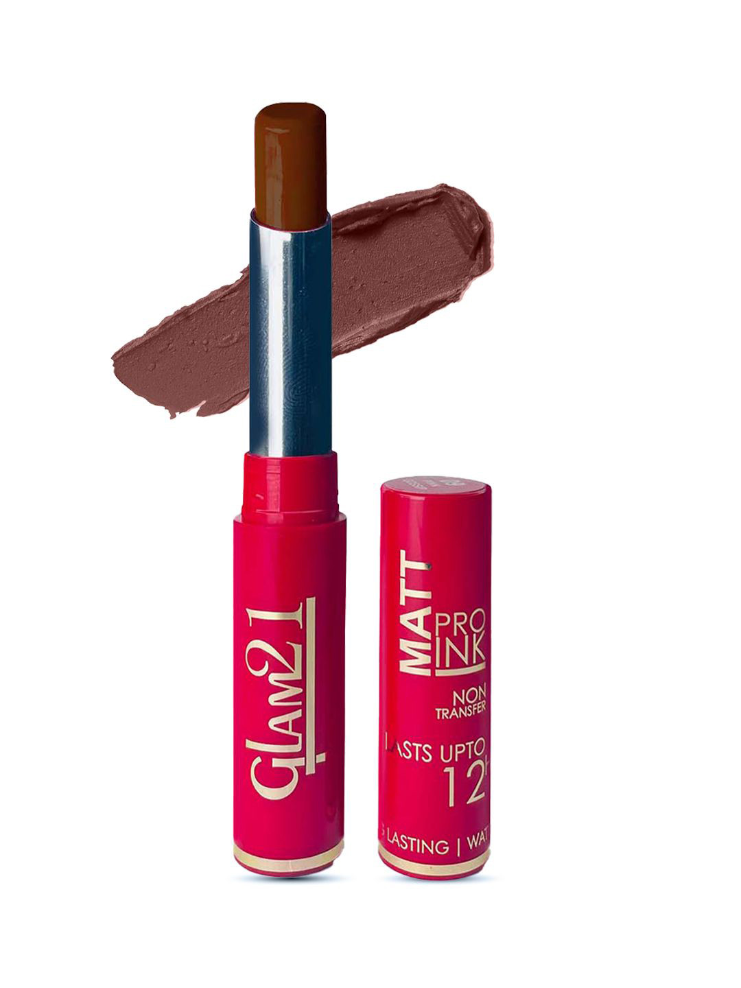 GLAM21 Matte Pro Ink Non Transfer Long Lasting Bullet Lipstick - 3 g - Bon Bon Brown 17