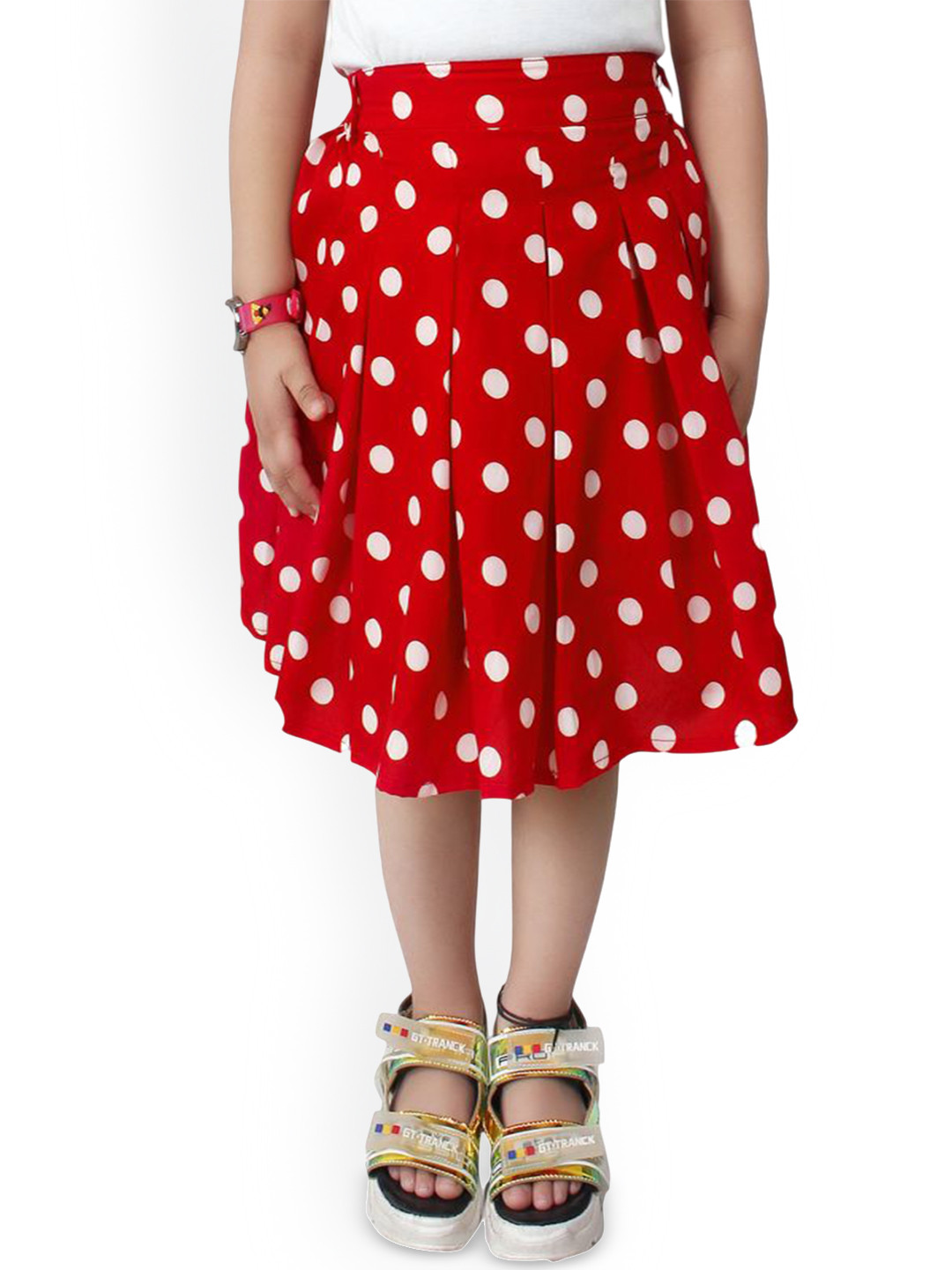 Alisha Moda Girls Printed Flared Knee Length Skirt