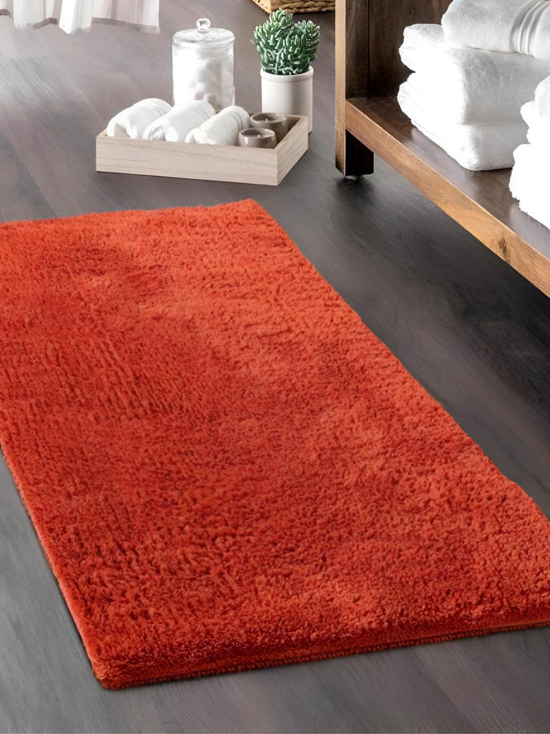 GBL COLLECTION Orange Polypropylene Water Resistant Floor Mat