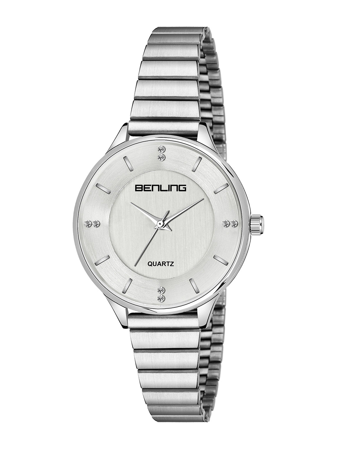 BENLING Women Stainless Steel Straps Analogue Watch BL-1022-W-SILVER