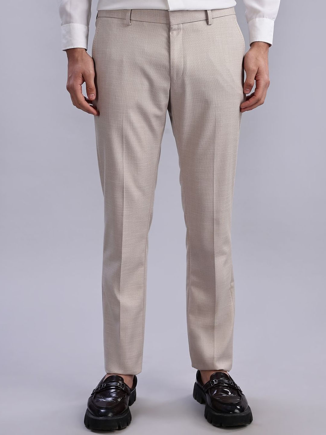 Tommy Hilfiger Men Mid Rise Relexed Fit Formal Trousers