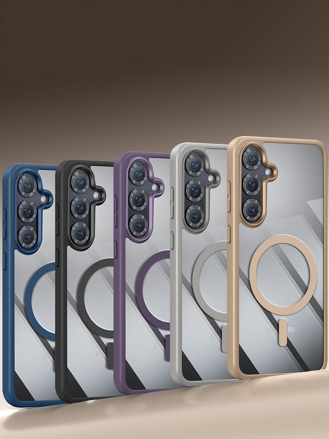 Luxury Kase Mag-Safe Compatible Transparent Back Case with Shockproof Bumper